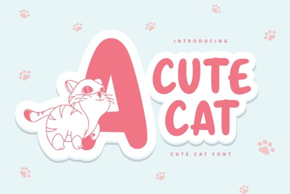 Cute Cat Font for Playful Branding and Creative Projects