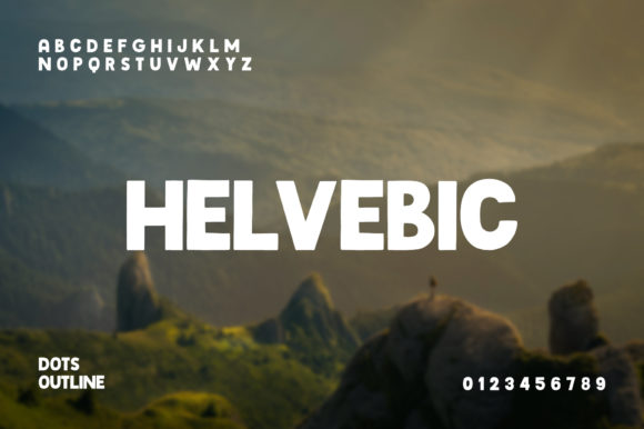 Helvebic: A Cool, Paint Brushed Display Font for Creative Projects