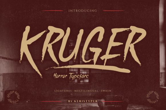 Kruger: A Horror-Inspired Display Font for Bold Campaigns
