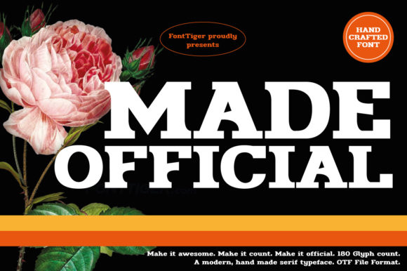 Made Official: A Bold Display Font for Creative Makers