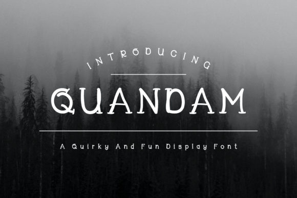 Quandam: A Handwritten Display Font for Creative Makers