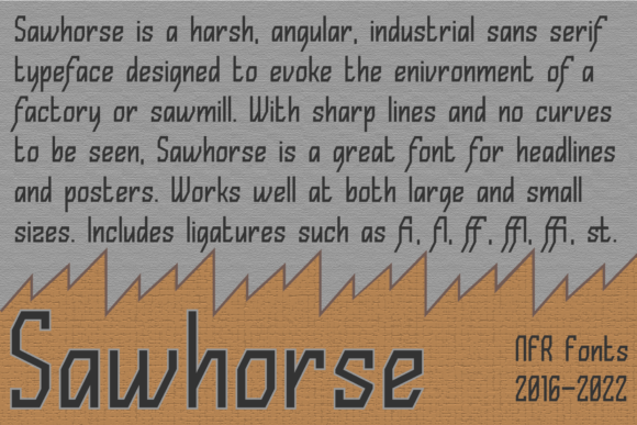 Sawhorse Font for Bold Campaign Headlines