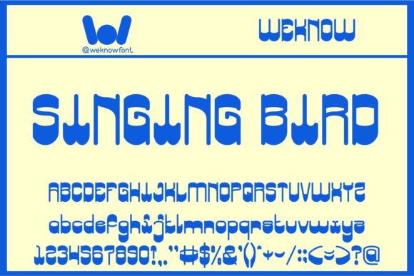 Singing Bird Font for Creative Web Design