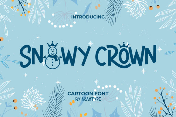 Snowy Crown Font for Winter-Themed Web Design