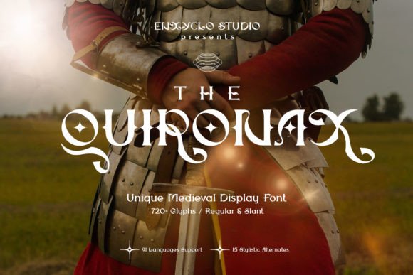 The Quironax: A Medieval Display Font for Bold Branding
