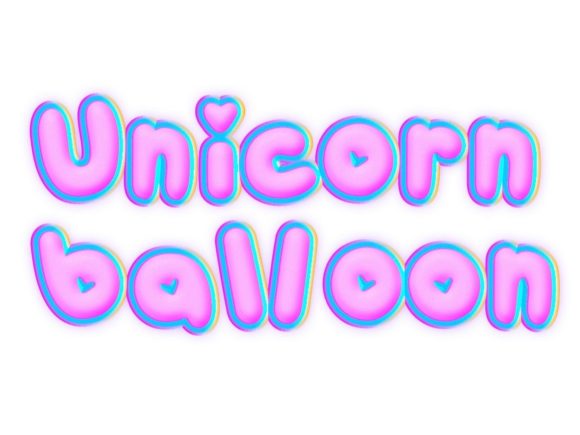 Unicorn Balloon Font for Creative Projects and Branding